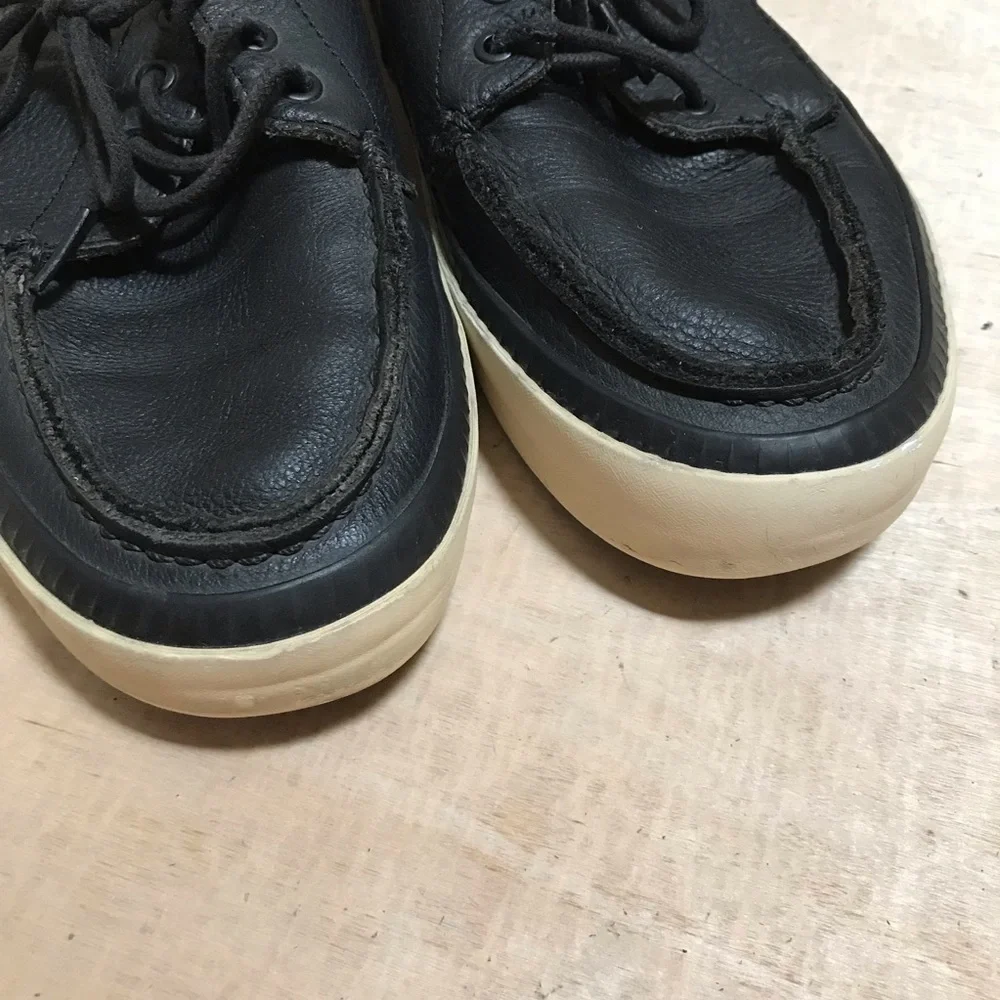 Vans OTW Black Leather Lace-Up Casual Sneakers Size 7.5